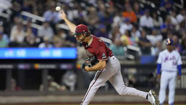 Zac Gallen laboring through five rough innings against Mets in Citi Field September 13, 2023
